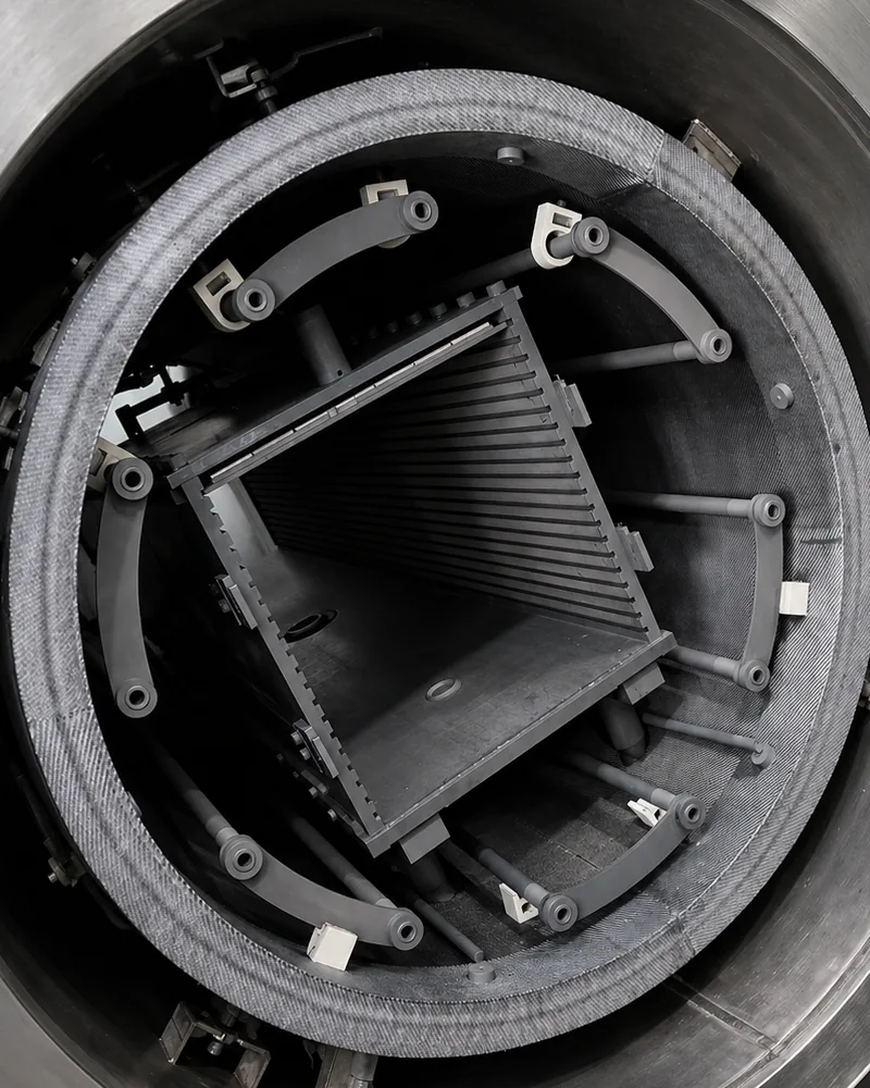 AYD factory floor with custom carbon insulation components
