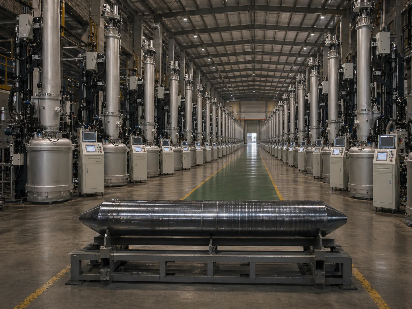 Monocrystalline silicon ingot production line